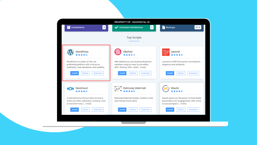 Cara Menginstall WordPress di Hosting Domainesia Melalui Softaculous